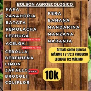 Bolsón Orgánico Frutas y Verduras (MAXIMO 1K Y 1/2 X PRODUCTO)
